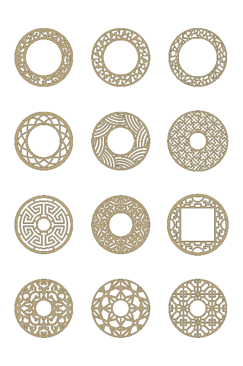 Ornamen bulat klasik 1