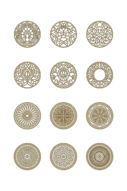 Ornamen bulat klasik 6