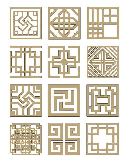 Pattern geometri persegi 3