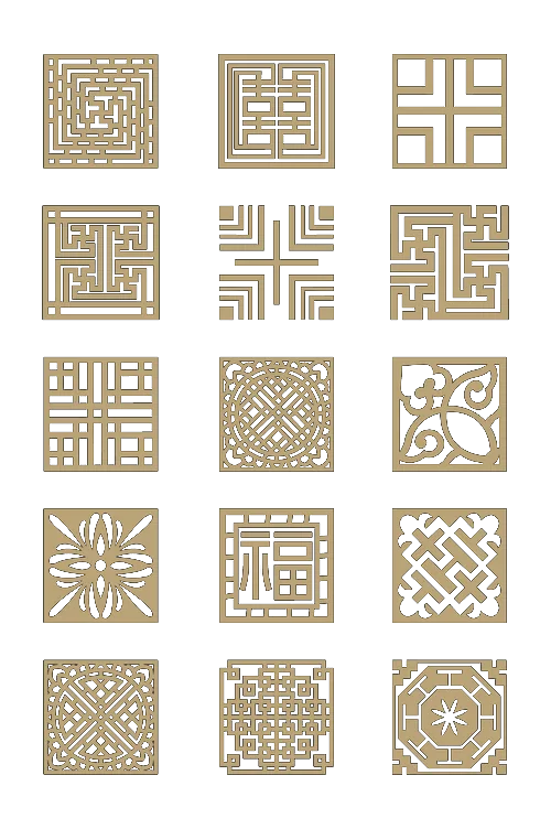 Pattern geometri persegi 4